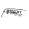 Fisher 83941 Prerinse Unit, 12" Swing Neck, 8" Backsplash Mount, Wall Bracket, Add-On Faucet