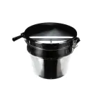 Server 84149 INSET & LID, 11 qt., 11-1/8" dia. x 8-1/4"H, round, hinged lid, fits Server FS-11 SOUP & FOOD WARMER (84100) and BASE (84130) (not included), stainless steel              