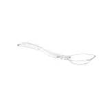 Server 85156 SERVING SPOON, 1/2 oz., 7" handle, works with 2PRS tiered servers and Server Products 1/9-size and 1/12-size jars (not included), polycarbonate, clear              