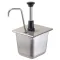 Server 86312 FP-1/6, FOOD PAN PUMP, ideal for dispensing warm caramel or fudge from a 1/6-size, 6" deep pan (not included), narrower discharge tube prevents dripping, dispenses 1 oz. maximum serving, which can be reduced in 1/8 oz. increments with provided collars, st