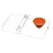 Server 87257 Lid, Plastic, 1/9 Size, Orange Knob