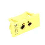 Autofry 89-0004 Temperature Probe Plug, 2 Prong Female, Yellow