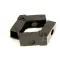 Carlisle 900103 Sneeze Guard Assembly Block - 1" Square, 30  Angle, 2 Prong, Polycarbonate, Black                                                                                                  