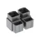 Carlisle 900431 Sneeze Guard Assembly Block - 1" Square, 90  Angle, 2 Prong, Aluminum, Gray                                                                                                     