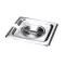 Server 90094 1/6-SIZE PAN LID, lift-off, flat, notched, with handle, fits standard 1/6-size steam table pans, stainless steel                   