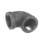 Crown Steam 9012-4P 90 DEG. BLACK MALLEABLE IRON STREET ELBOW - 3/4"-C
