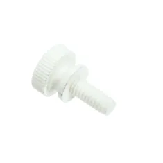True 927711 Screw, Knurl Head, Nylon, White, 8-32 x 3/8"