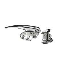 Kason 930A-00004 Door Latch with Adjustable Strike, Flush - 3/8" Offset, Polished Chrome