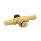 Lancer 94-178-17 Tee/Fitting with Check Valve, Yellow, CO2 Inlet