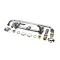 Fisher 97675 Faucet, 8" Backsplash Mount with Close Elbows, Lever Handles, 14" Swing Spout