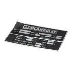Blakeslee 99705 DATA LABEL