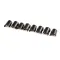 Intermetro 9985 Split Sleeves, Black Plastic, 1" Super Erecta Shelf Posts, Pack of 4