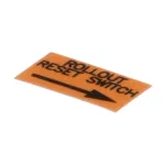 Pitco A6100501 Label/Decal, Rollout Reset Switch, SSPG