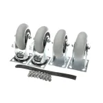 Caster Kit, 6&quot; Ballon, 2 Swivel with Brake, 2 Rigid no Brake, Set of 4