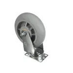 Caster without Brake, Swivel Plate, 6&quot; x 2&quot;, Single