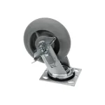Caster, 6&quot;, Swivel, with Brake, Plate