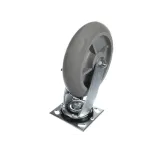 Caster with Brake, Swivel Plate