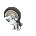 Caster with Brake, Swivel Plate, Single