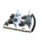 Caster, Swivel, 2 with Brake, 2 without Brake, Plate, Set of 4