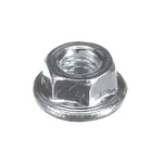 Hex Nut, Flanged, Serrated, M4, DIN 6923