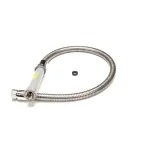 T&S B-0032-H 32" Stainless Steel Flex Hose with Gray Handle and Polyurethane Liner