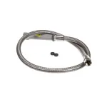 T&S B-0048-H 48" Stainless Steel Flex Hose with Gray Handle and Polyurethane Liner