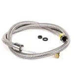 T&S Brass B-0056-H2A Hose, 56", Flexable Stainless Steel, Less Handle
