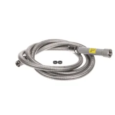 T&S Brass B-0096-H Hose, 96", Flexible Stainless Steel, Gray Handle