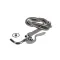 T&S Brass B-0102 Pot and Glass Filler, Plain End Curved Nozzle, 68" Flex Stainless Hose