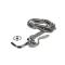 T&S Brass B-0102 Pot and Glass Filler, Plain End Curved Nozzle, 68" Flex Stainless Hose