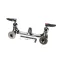 T&S Brass B-0131-LN-CR-SC Mixing Faucet, 8" Wall Mount, CV Cerama Cartridges, 1/2" NPT Inlets, Less Nozzle