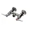 T&S Brass B-0225-LN Double Pantry Base Faucet, Swivel, Deck Mount, 4"Center, Less Nozzle