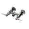 T&S Brass B-0225-LN Double Pantry Base Faucet, Swivel, Deck Mount, 4"Center, Less Nozzle