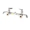 T&S Brass B-0230-14-CR-SC 8 WALL MOUNT MIXING FAUCET, CV CERAMA CARTRIDGES,