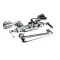 T&S Brass B-0243 DOUBLE PANTRY FAUCET, WALL MOUNT, ADJUSTABLE CENTE