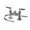 T&S Brass B-0326 DOUBLE PANTRY FAUCET, 4 DECK MOUNT 133X SWIVEL/RI