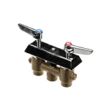 T&S B-0513 Wall Mounted Concealed Mixing Faucet with Lever Handles - 3" Centers