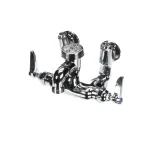 T&S Brass B-0669-POL SERVICE SINK FAUCET, WALL MOUNT, ADJUSTABLE CENTER