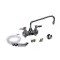 T&S Brass B-1171 WORKBOARD FAUCET, DECK MOUNT, 4 CENTERS, 8 SWING