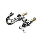 T&S Brass B-2320 Mixing Faucet, 4" Centers, Swivel Gooseneck, Lever Handles, 2.2 GPM Aerator