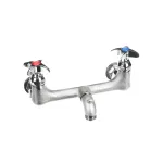 T&S Brass B-2480 SERVICE SINK FAUCET, GARDEN HOSE OUTLET, 4-ARM HAN