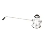 T&S B-3950-XL Rotary Waste Valve with Long Twist Handle and NPT Adapter - 3 1/2" Sink Opening