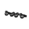 Caster Kit, Swivel Stem, 2 with Brake/2 without
