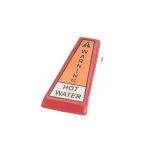 Faucet Handle, Red, Warning Hot Water