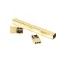 Perlick C31409-3 HANDLE, BRASS W/POL BRASS ENDS