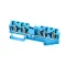 Cleveland C4014012 Terminal Block, Spring Loaded, 4 Wire, Blue, EOB-6.20, OES-6.20