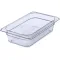 Carlisle CARL3068007 Storplus Food Pan, 1/4 Size, 1.7 Qt. Capacity, 10-1/4" X 6-19/50" X 2-1/2" Deep, Capacity Indicators, Reinforced Corners, Textured Non-Slip Finish, Temperature Range: -40  To 212  F, Dishwasher Safe, Polycarbonate, Clear, Nsf, Made In Usa, Meets