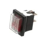 Norpole CFD1RR-25 Rocker Switch with Boot, Power, Red