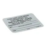 Label, Gas Conversion, Propane to Natural