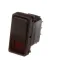 Switch, Rocker, DPDT, Light Red, 250V